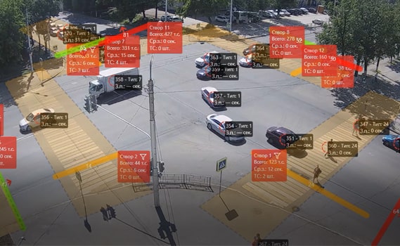 Подсчет пешеходов программой TrafficData Land